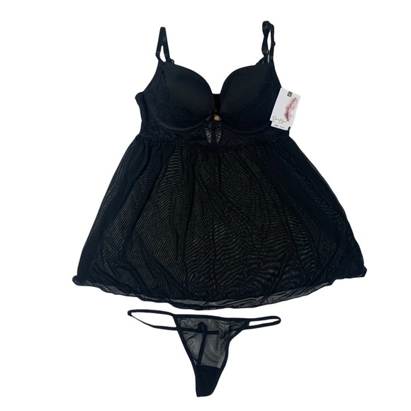 Jessica Simpson Other - Jessica Simpson New With Tags Sheer Lacy Nighty Thing Set Padded Bra Size Medium